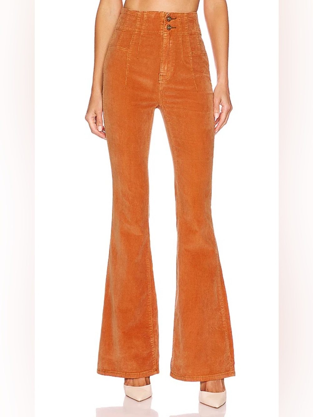We The Free Jayde Cord Flare in Cognac
FREE PEOPLE high rise flare 26 70s fall